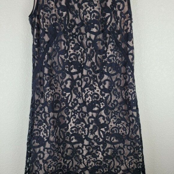 Loft Black Cocktail Dress Size 12 Lace Sleeveless NWOT - Picture 16 of 16
